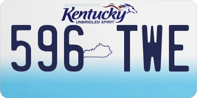 KY license plate 596TWE