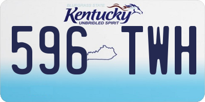 KY license plate 596TWH