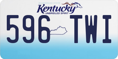 KY license plate 596TWI