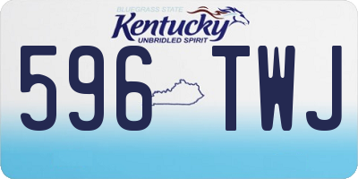 KY license plate 596TWJ