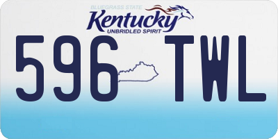 KY license plate 596TWL