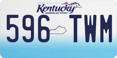KY license plate 596TWM