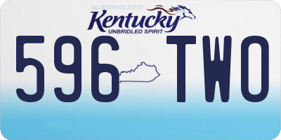 KY license plate 596TWO