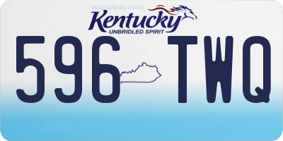 KY license plate 596TWQ