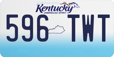 KY license plate 596TWT