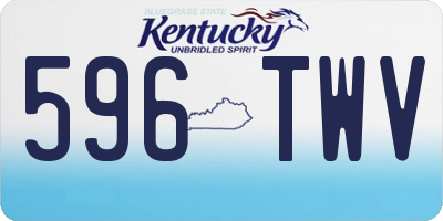 KY license plate 596TWV