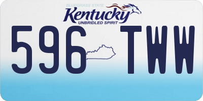 KY license plate 596TWW