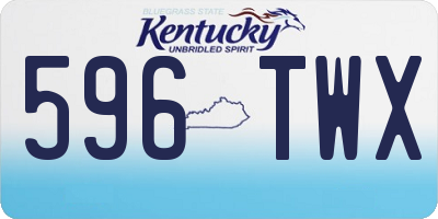 KY license plate 596TWX