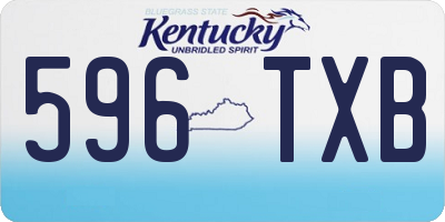 KY license plate 596TXB