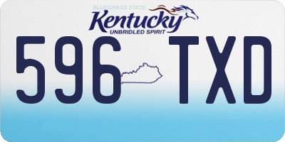 KY license plate 596TXD
