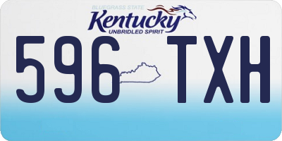 KY license plate 596TXH