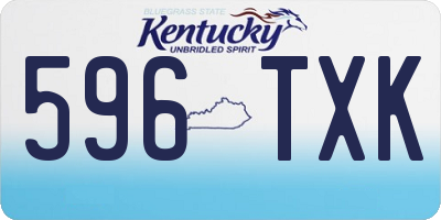 KY license plate 596TXK