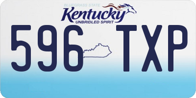 KY license plate 596TXP