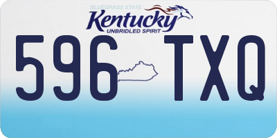 KY license plate 596TXQ