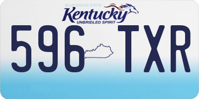 KY license plate 596TXR