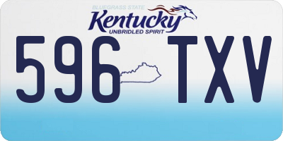 KY license plate 596TXV
