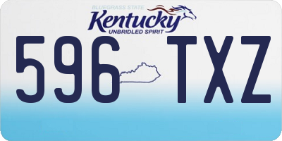 KY license plate 596TXZ