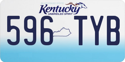 KY license plate 596TYB