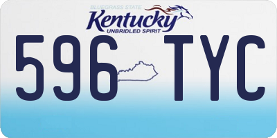 KY license plate 596TYC