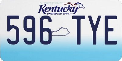 KY license plate 596TYE