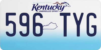 KY license plate 596TYG