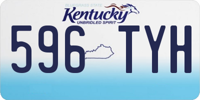 KY license plate 596TYH