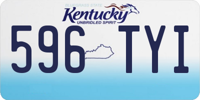 KY license plate 596TYI