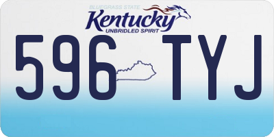 KY license plate 596TYJ