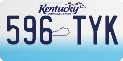 KY license plate 596TYK