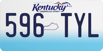 KY license plate 596TYL