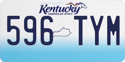 KY license plate 596TYM