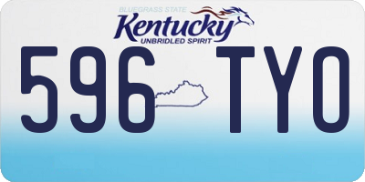 KY license plate 596TYO