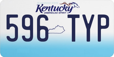 KY license plate 596TYP