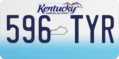 KY license plate 596TYR