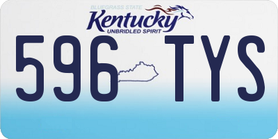 KY license plate 596TYS