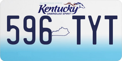 KY license plate 596TYT