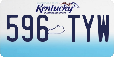 KY license plate 596TYW