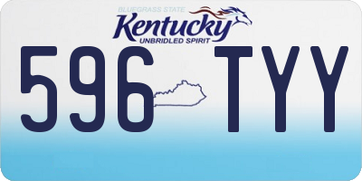 KY license plate 596TYY