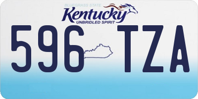 KY license plate 596TZA