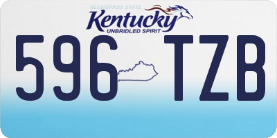 KY license plate 596TZB