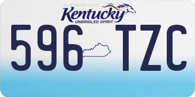 KY license plate 596TZC