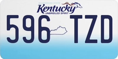 KY license plate 596TZD