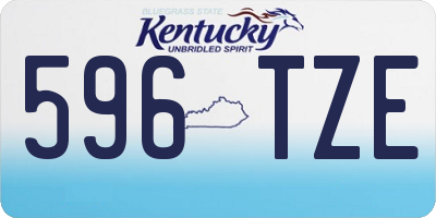 KY license plate 596TZE