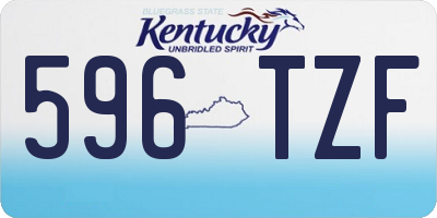 KY license plate 596TZF