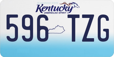 KY license plate 596TZG