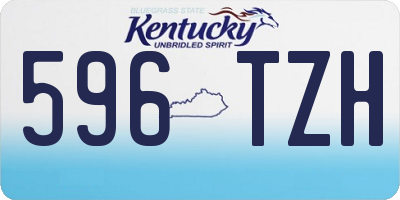 KY license plate 596TZH
