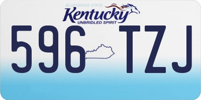 KY license plate 596TZJ