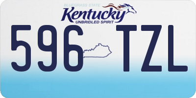 KY license plate 596TZL