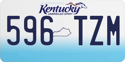 KY license plate 596TZM
