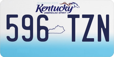 KY license plate 596TZN